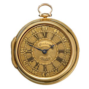 An verge by George Graham with gold champleve dial Circa 1724
