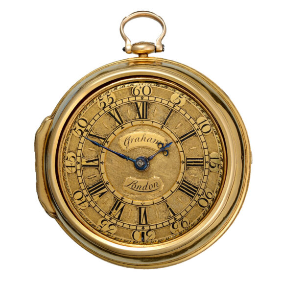 An verge by George Graham with gold champleve dial Circa 1724