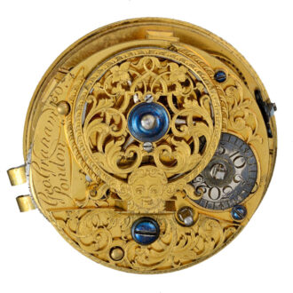 An verge by George Graham with gold champleve dial Circa 1724
