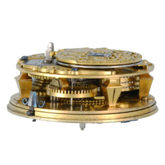An verge by George Graham with gold champleve dial Circa 1724