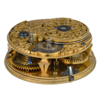 An verge by George Graham with gold champleve dial Circa 1724