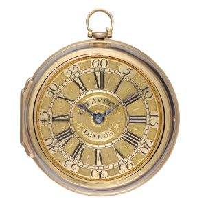 English gold verge pocket watch with glazed sides Circa 1725
