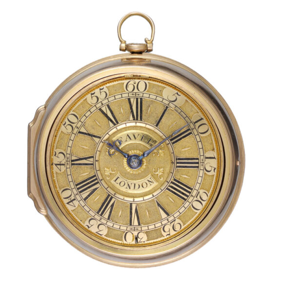 English gold verge pocket watch with glazed sides Circa 1725