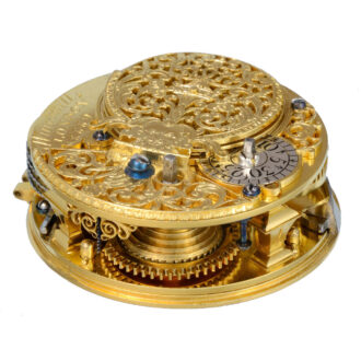 English gold verge by Windmills set with a cornelian Circa 1730