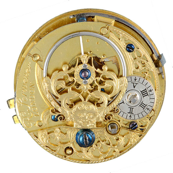 English gold pair cased watch with shagreen protective Circa 1731 English gold pair cased watch with shagreen protective Circa 1731