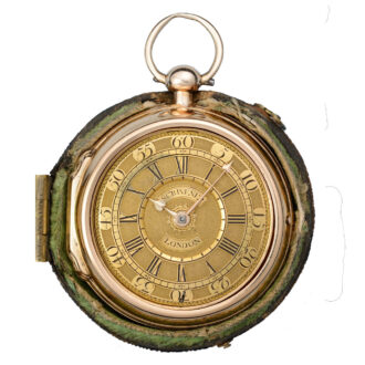 English gold pair cased watch with shagreen protective Circa 1731