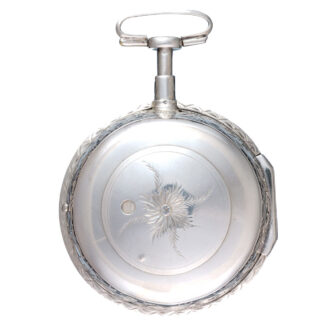 A large silver German half quarter repeating verge Circa 1740