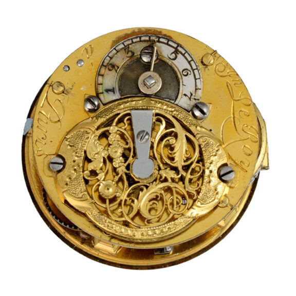A small French lady's verge in an gold and enamel case Circa 1740 A small French lady's verge in an gold and enamel case Circa 1740