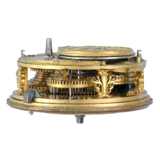 A English gold verge watch with decorative pillars Circa 1750 A English gold verge watch with decorative pillars Circa 1750