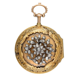 A English quarter repeating in diamond set gold and agate Circa 1750