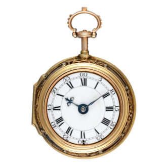 A English quarter repeating in diamond set gold and agate Circa 1750