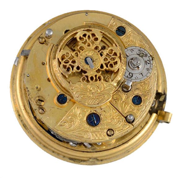 A English quarter repeating in diamond set gold and agate Circa 1750 A English quarter repeating in diamond set gold and agate Circa 1750