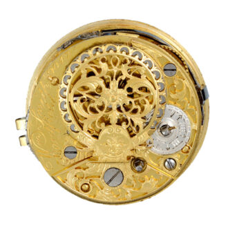 English verge pocket watch in silver pair cases Circa 1756