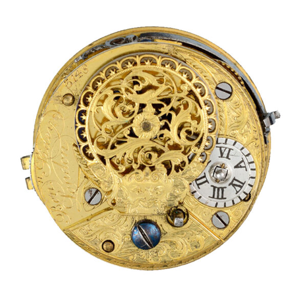 Agate and Gold English verge watch in pair cases Circa 1758 Agate and Gold English verge watch in pair cases Circa 1758