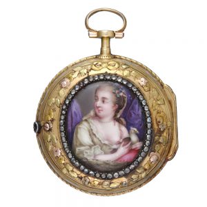 French verge in a gold and enamel consular case circa 1760