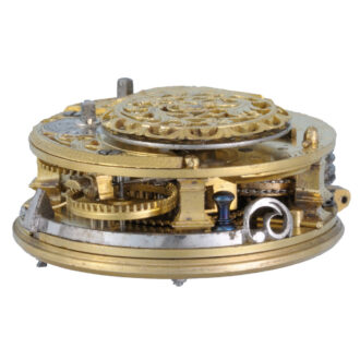 English verge pocket watch in gilt shagreen pair cases circa 1760 English verge pocket watch in gilt shagreen pair cases circa 1760