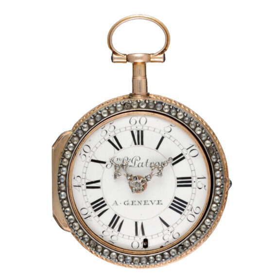 Swiss verge watch in gold and enamel pair cases Circa 1760 Swiss verge watch in gold and enamel pair cases Circa 1760