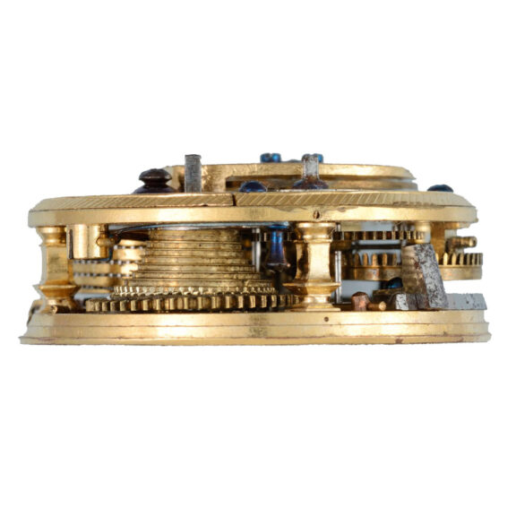 Swiss verge watch in gold and enamel pair cases Circa 1760 Swiss verge watch in gold and enamel pair cases Circa 1760