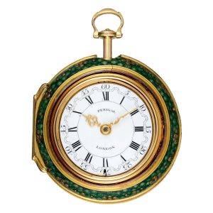 English quarter repeating verge in glazed outer case Circa 1760