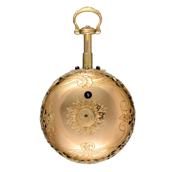 English quarter repeating verge in glazed outer case Circa 1760 English quarter repeating verge in glazed outer case Circa 1760