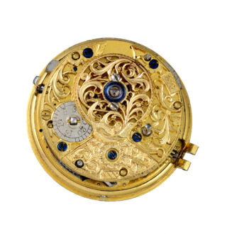 English quarter repeating verge in glazed outer case Circa 1760 English quarter repeating verge in glazed outer case Circa 1760