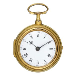 A English verge pocket watch in gilt metal pair cases circa 1760