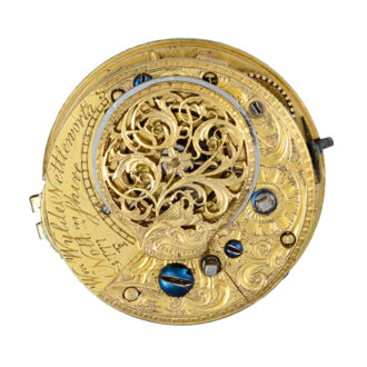A English verge pocket watch in gilt metal pair cases circa 1760