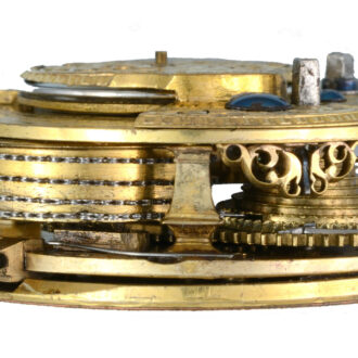 A English verge pocket watch in gilt metal pair cases circa 1760