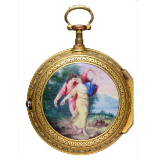A large English centre seconds verge with calendar Circa 1760