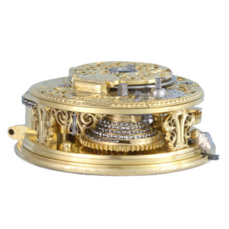An English verge by Ellicott in repousse pair case circa 1765