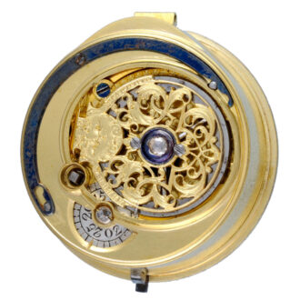 An English verge by Ellicott in repousse pair case circa 1765