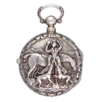 An English verge by Ellicott in repousse pair case circa 1765