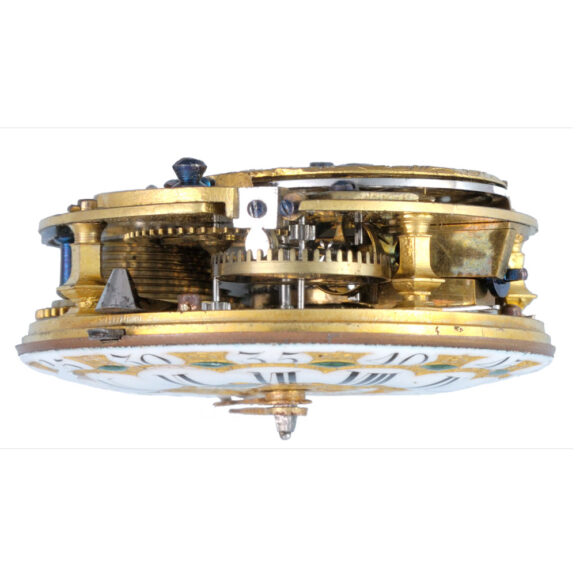French verge with enamel dial in a two colour goldcase Circa 1770 French verge with enamel dial in a two colour goldcase Circa 1770