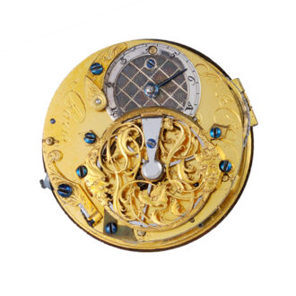 French verge with enamel dial in a two colour goldcase Circa 1770 French verge with enamel dial in a two colour goldcase Circa 1770