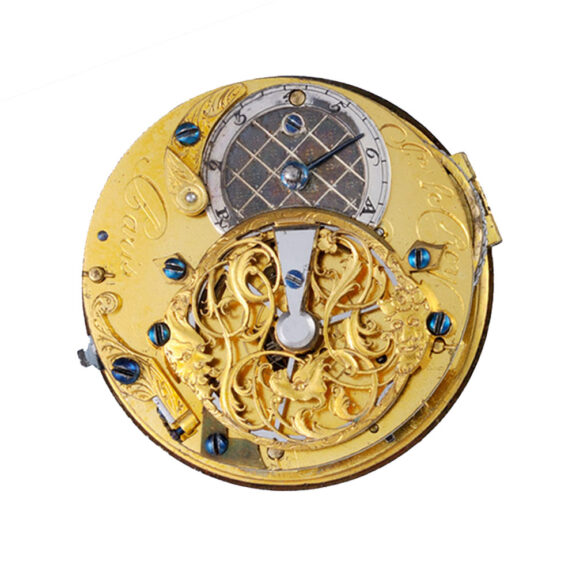 French verge with enamel dial in a two colour goldcase Circa 1770 French verge with enamel dial in a two colour goldcase Circa 1770