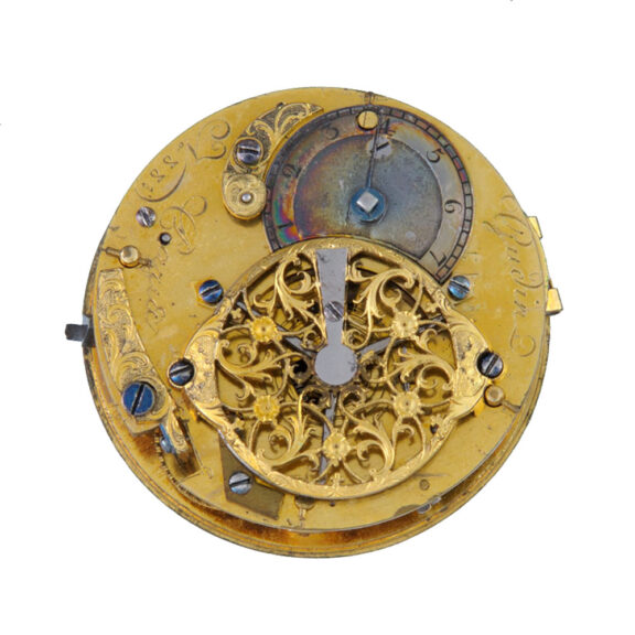 An French verge in an three colour gold and enamel case Circa 1770 An French verge in an three colour gold and enamel case Circa 1770