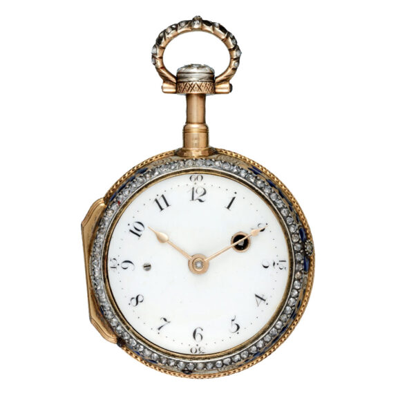 Swiss gold, enamel and diamond-set repeating verge 1770 Swiss gold, enamel and diamond-set repeating verge 1770