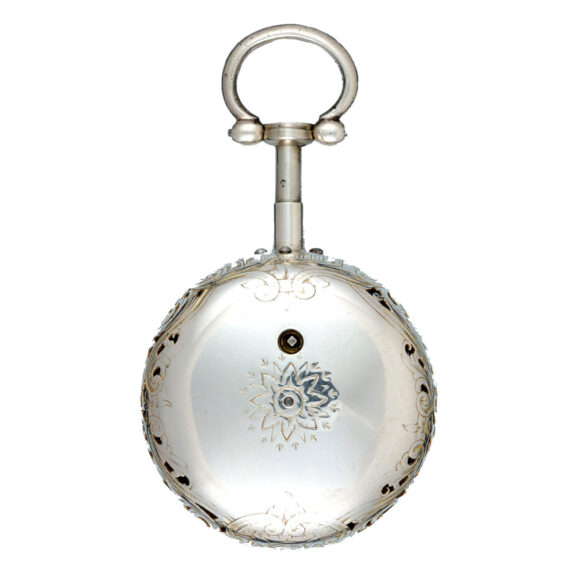 A English quarter repeating verge in silver pair cases Circa 1771 A English quarter repeating verge in silver pair cases Circa 1771