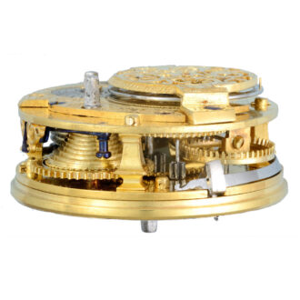 English champleve dial verge watch in silver repousse Circa 1772
