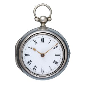 A English verge pocket watch in silver pair cases Circa 1778