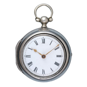 A English verge pocket watch in silver pair cases Circa 1778