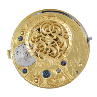 English verge pocket watch with silver champleve dial Circa 1779 English verge pocket watch with silver champleve dial Circa 1779
