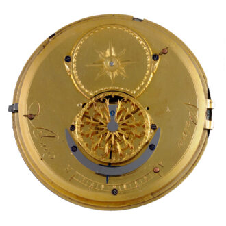 A French centre seconds cylinder in a gold and enamel Circa 1780