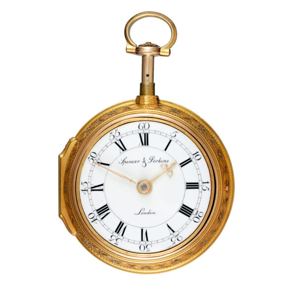 A English gold quarter repeating verge in pair cases Circa 1780