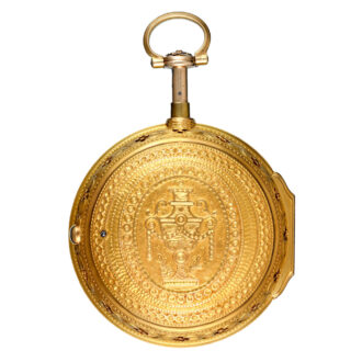 A English gold quarter repeating verge in pair cases Circa 1780