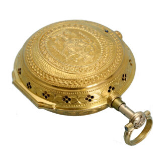 A English gold quarter repeating verge in pair cases Circa 1780