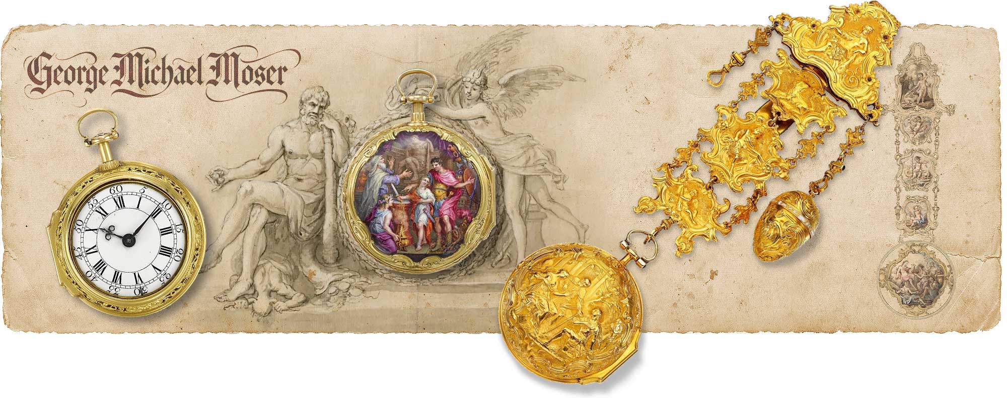 Pocket watches from George Michael Moser