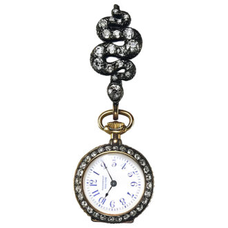 Magnificent American full diamond ladies' pin watch Circa 1870