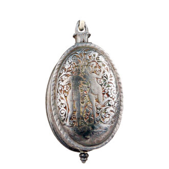 German electrotype oval verge pendant watch Circa 1800
