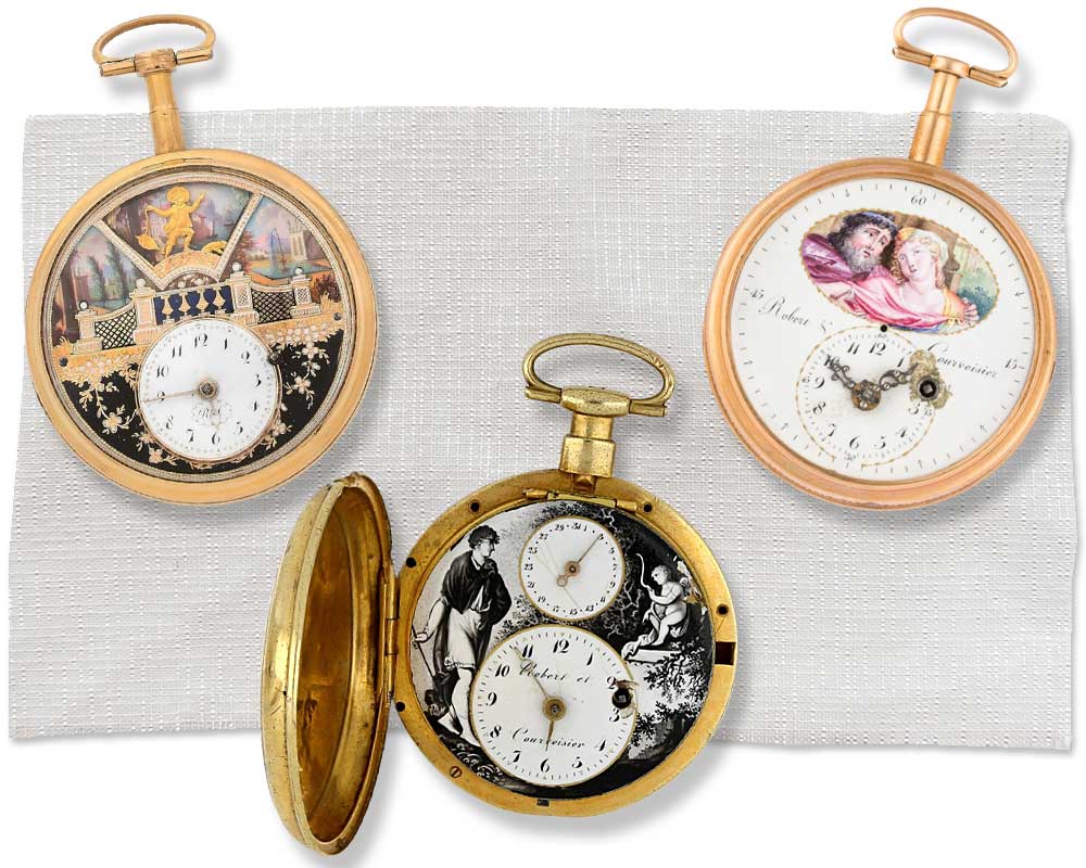 Pocket watches made by Robert & Courvoisier